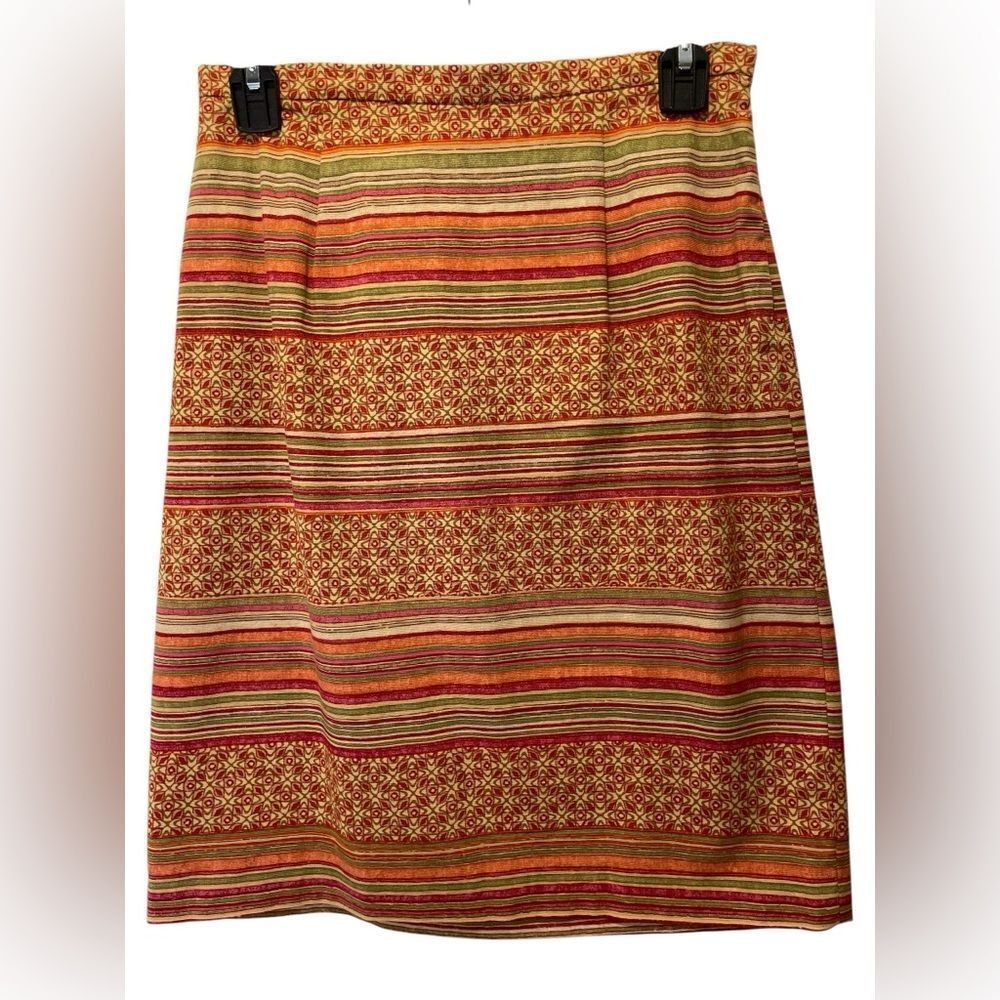 Talbots Petite Striped Multicolor Women's Skirt size 4 - Picture 2 of 4